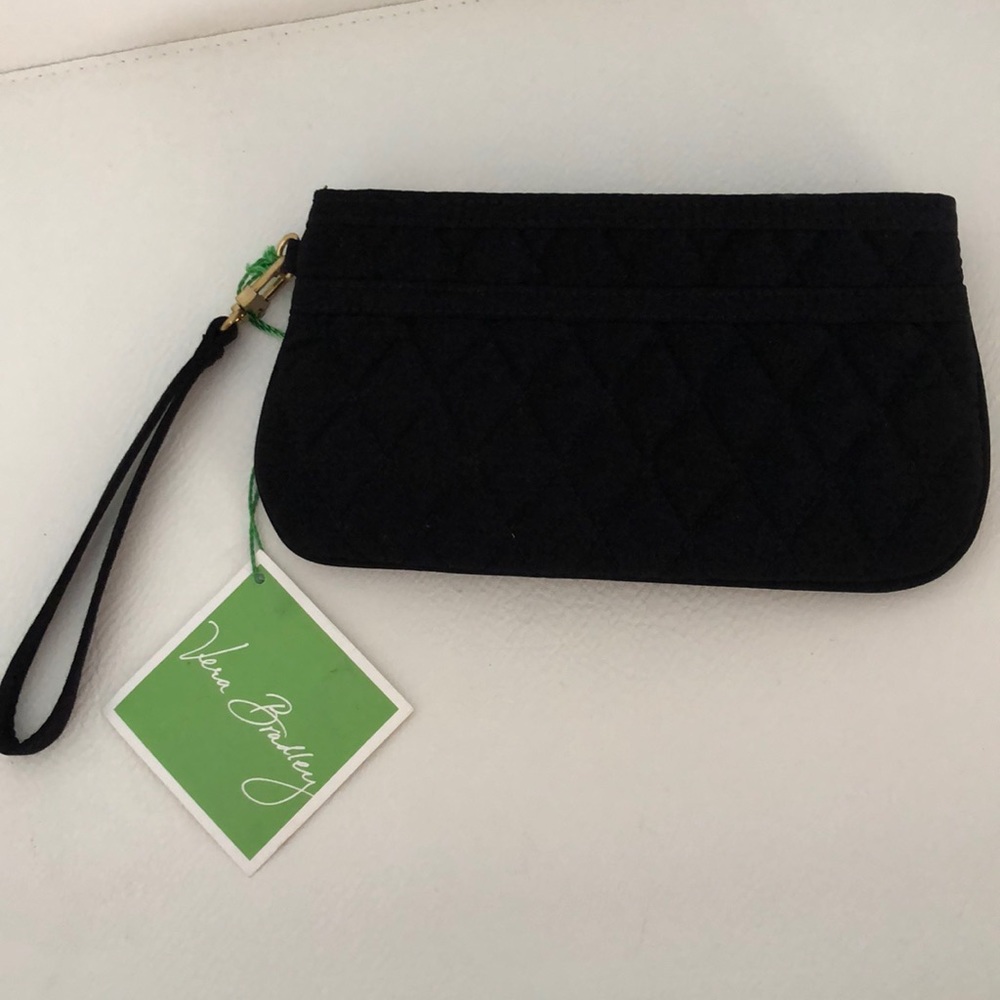 💐Vera Bradley NWT Black Quilted Wristlet 💐